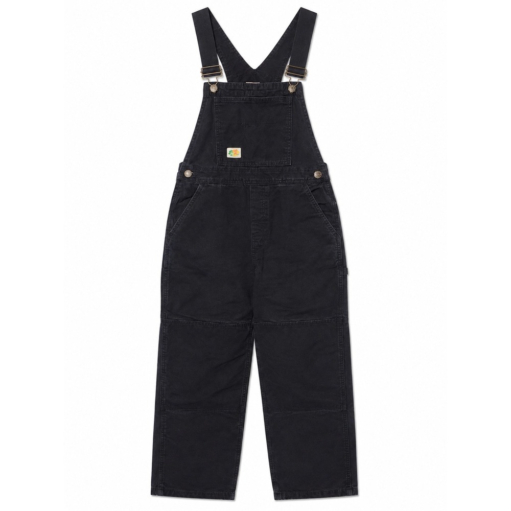 Bass Pro Shops Womens XL Black Insulated Canvas Bib Overalls Double Knee Work